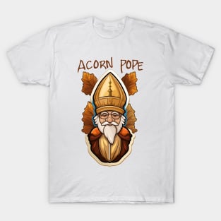 Acorn Pope cute funny graphic illustration design T-Shirt